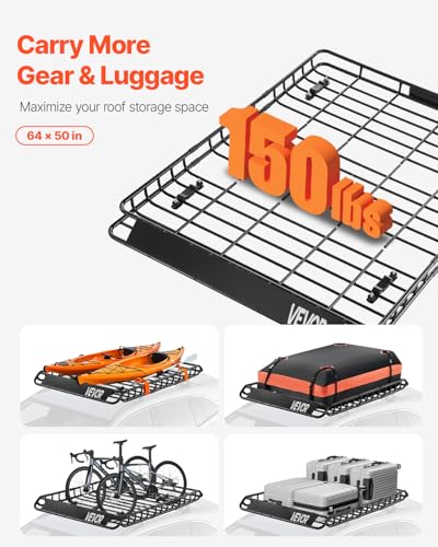 Roof Rack Basket (Basket w/ Net / 64x50in)