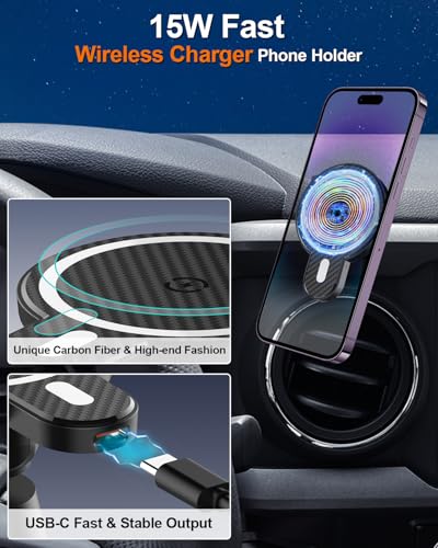 Car Phone Holder for Toyota Tacoma 2016 (Tacoma 2016-2023 / Magsafe+ Wireless Charger)