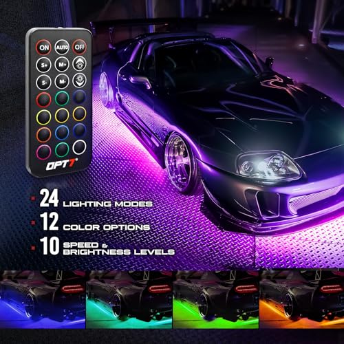 Aura RGB Aluminum Car Underglow Kit with Remote Control (1. Car / RGB)