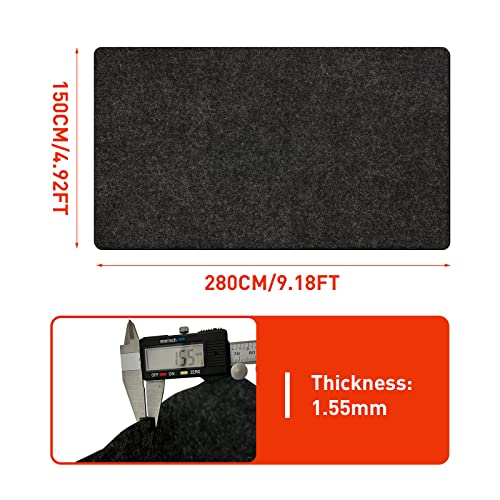 Non Slip Golf Cart Parking Mat 4.9 Ft × 9.1 Ft Garage Floor Mat (4.9‘x9.1’)