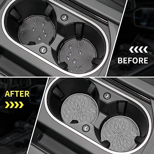 Car Cup Coaster [4 Pack] Silicone Car Coasters (4 Pack-light Grey)