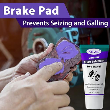 Ceramic Brake Grease Lubricant for Automotive Extreme Break Lube Caliper Parts Sliding Pin Pad Assembly (1 Pack / Ceramic Brake Grease)