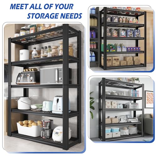 2 Pack Commercial Heavy Duty Shelving (Black)