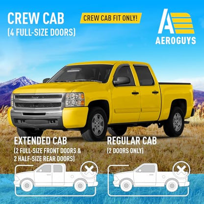 Extra Durable Window Deflectors Tape (For Chevy Silverado 07-13 Crew Cab)