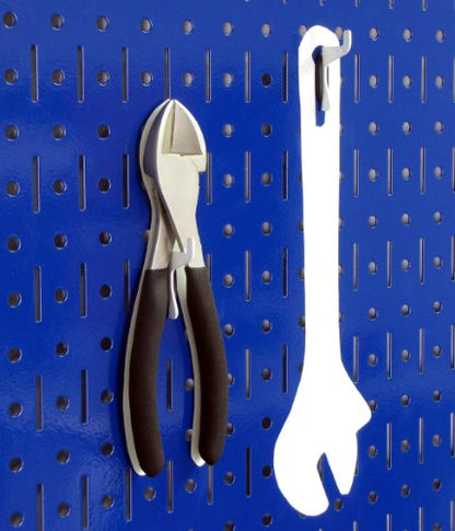 Pegboard Organizer 4 ft. Metal Pegboard Standard Tool Storage Kit with Blue Toolboard and Black Accessories (Blue)