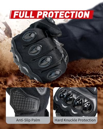 Breathable Motorcycle Gloves (Grey / XX-Large)