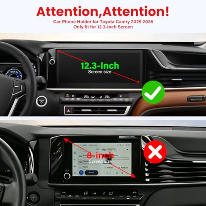 Car Phone Holder Fit for Toyota Camry 2025 (For Toyota Camry 2025-2026 12.3inch)