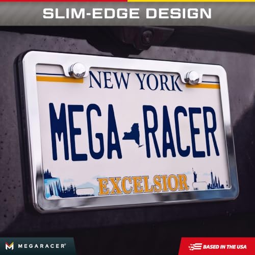 Polished Mirror Chrome Silver License Plate Frames (Mirror Chrome / 2 Piece)