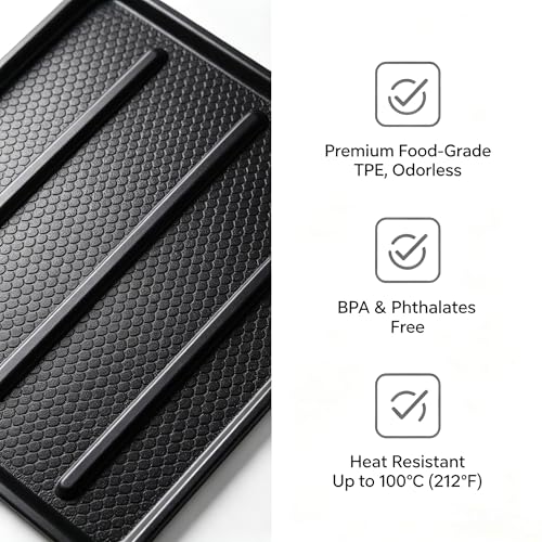 Center Console Tray Liner for Toyota Tundra Accessories 2022 (Dark black)