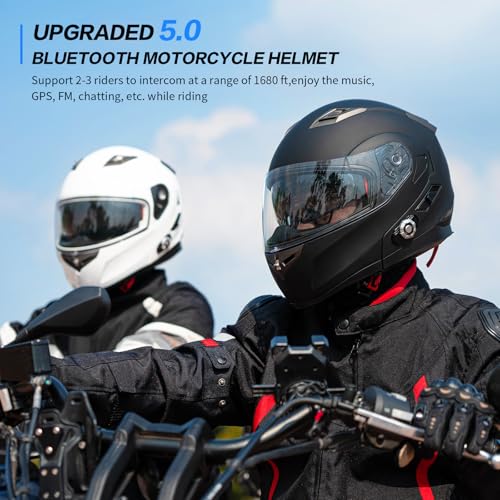 Motorcycle Helmet Bluetooth 5.0 Integrated New EPS FreedConn BM2 (Red / Small)