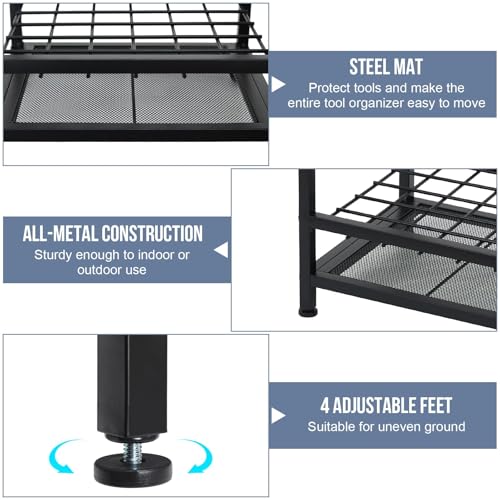 Garden Tool Organizer Holds 50 Long (Corner Tool Organizer)