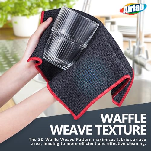 Glass Polishing Streak Free Miracle Cleaning Cloth (Grey-red)
