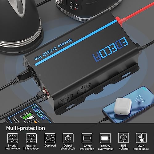 Pure Sine Wave Inverter 1200W 12V DC to 110V AC (1200W/12V)