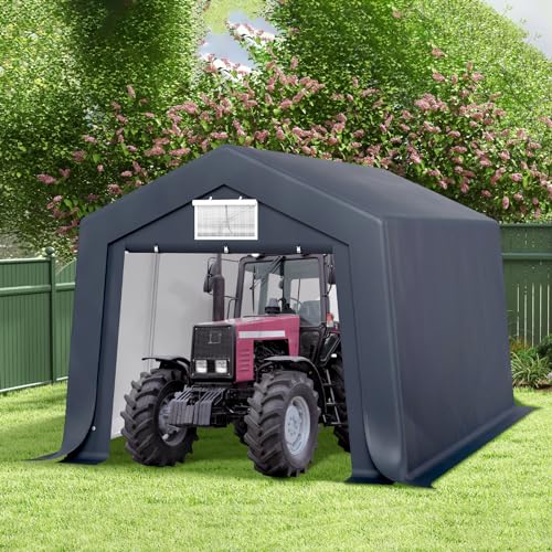 10x15 ft Storage Shelter Shed Portable Outdoor Carport Garage (10x15 Ft)