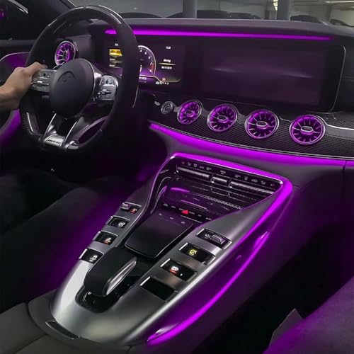 Ambient Lighting Car 2PCS Under Glow Kit With Cigarette Lighter (Pink)