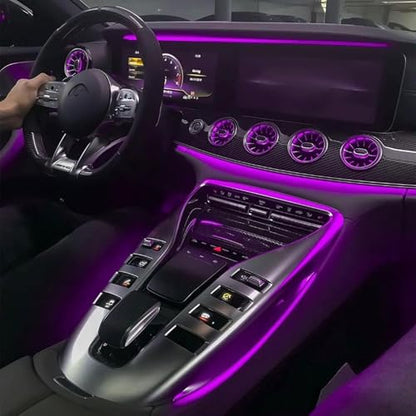 Ambient Lighting Car 2PCS Under Glow Kit With Cigarette Lighter (Pink)