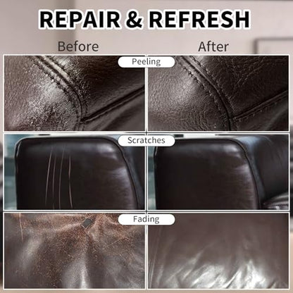 8.5oz Leather Recoloring Balm with 100ml Mink Oil (Dark Brown / Leather Recoloring Balm+Mink Oil)