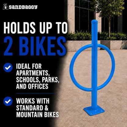 Post and Ring Bike Rack (Blue)