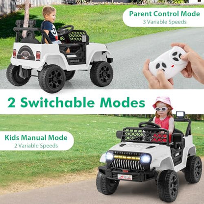 Kids Ride On Truck (White / 37" × 24.5" × 25.5'')