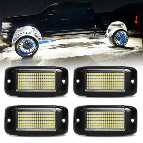 108 High Power LEDs per Pod 4Pods Pure White Rock Lights Ultra (Pure white 108w rock lights)