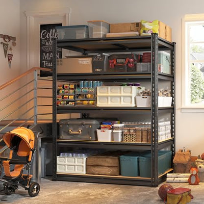 2000LBS Garage Shelving Heavy Duty 72''H Storage Shelves 5 Tier Heavy Duty Shelving (15.8"D x 35.5"W x 72"H)