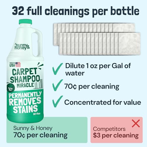 Carpet Cleaner Shampoo Solution for Machines (32 Fl Oz (Pack of 1))