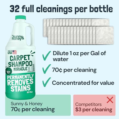 Carpet Cleaner Shampoo Solution for Machines (32 Fl Oz (Pack of 1))