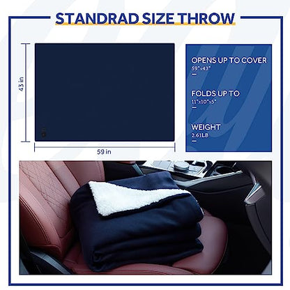 12 Volt Heated Car Blanket (Navy)