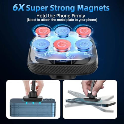 Magnetic Car Phone Holder Mount with Flexible Gooseneck Arm