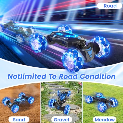 Gesture Sensing RC Stunt Car (Blue)
