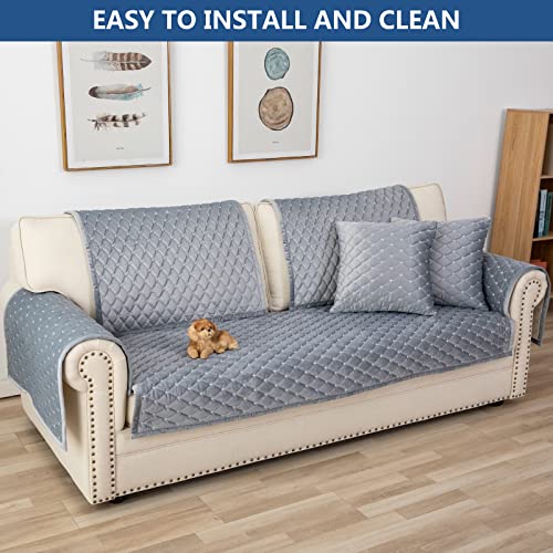 Couch Cover Sectional Couch Covers (43''x82''/Rectangular / Light Gray)