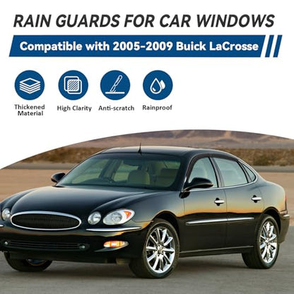 4pcs Window Visors Rain Guards for 2005 (2005-2009 LaCrosse)