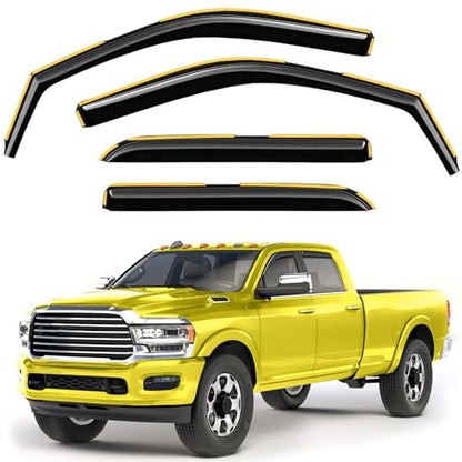 Window Visors Rain Guards for Dodge RAM 2500 3500 2019 (2019-2026 Dodge RAM 2500 3500 Crew Cab)