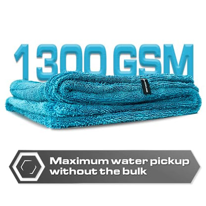 Microfiber Car Drying Towel 24"x36" (Aqua / 24"x36" Double sided)
