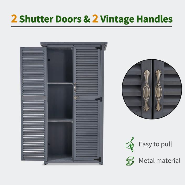Outdoor Storage Cabinet (Gray / Medium)