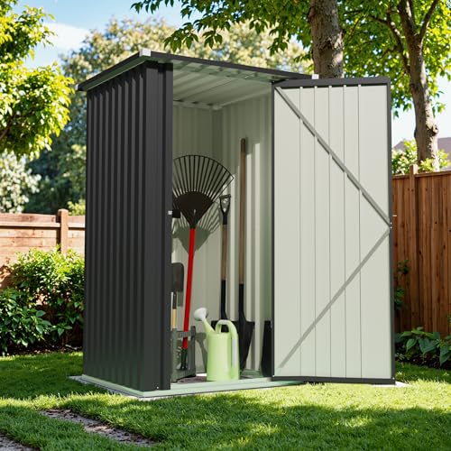 3x3 FT Outdoor Storage Shed (Black / 3x3 FT)