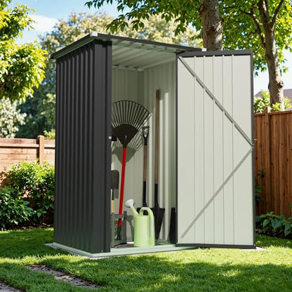 3x3 FT Outdoor Storage Shed (Black / 3x3 FT)