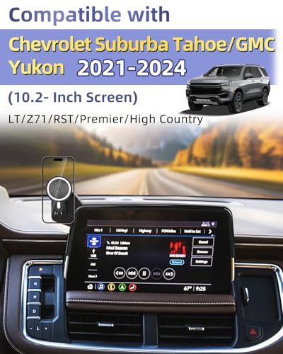 Magnetic Car Phone Mount for 2021 (Tahoe/Suburban/GMC Yukon/GMC Yukon XL 2021-2024 / Magsafe+ Wireless Charger)