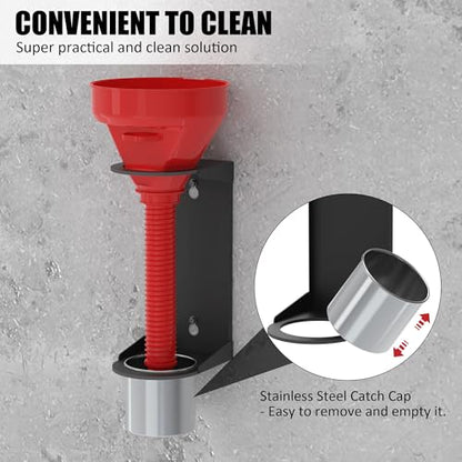 Wall Mount Oil Funnel Holder