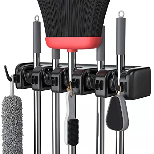 Broom Holder Wall Mount (Black)
