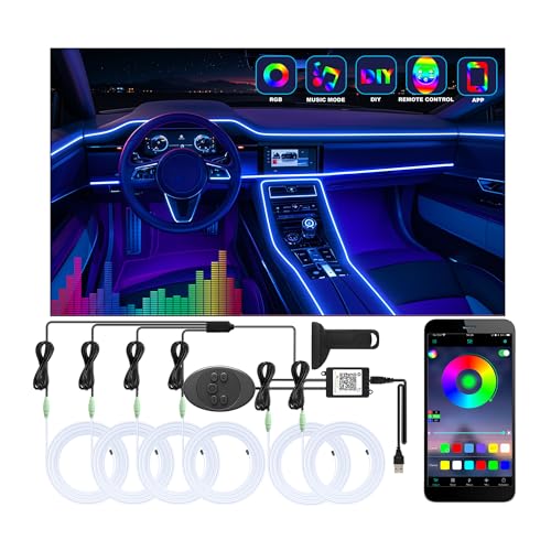6 in 1 Car Led Strip Lights with App Control (6 in 1)