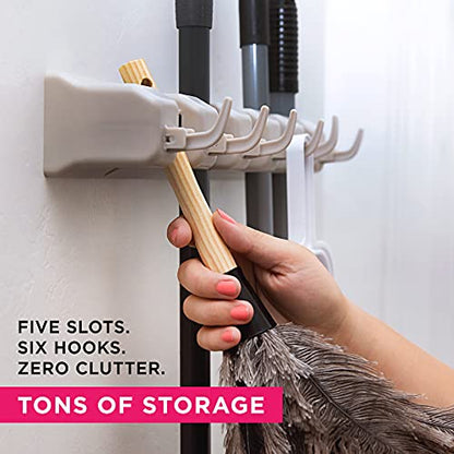 Broom Holder Wall Mount (1 Pack / Beige)