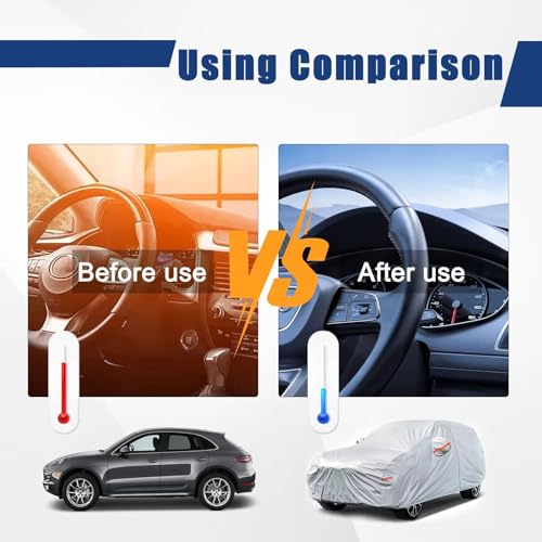 6 Layers Waterproof SUV Car Cover for Jeep Patriot 2007 (LM-Silver / 48. Custom Fit Jeep Patriot)