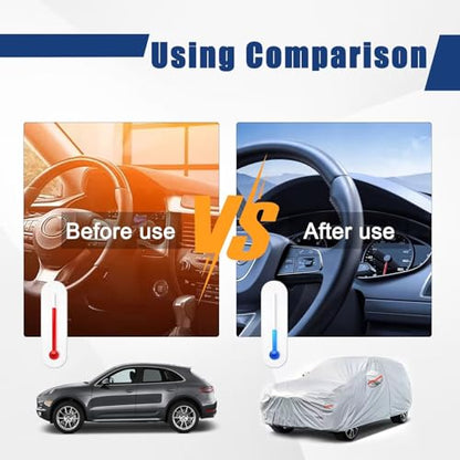 6 Layers Waterproof SUV Car Cover for Jeep Patriot 2007 (LM-Silver / 48. Custom Fit Jeep Patriot)
