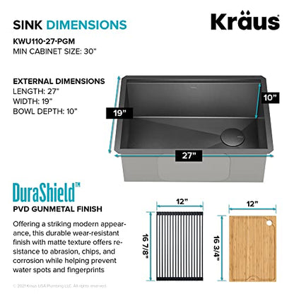 Kore Workstation 27 (PVD Gunmetal / 27 inch / Sink)
