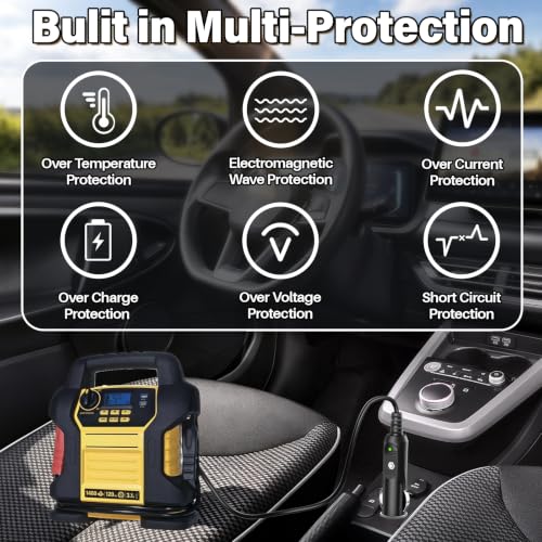 12V Car Charger for DEWALT DXAEJ14 DXAEPS2 1400 2800 Peak Amp Jump Starter