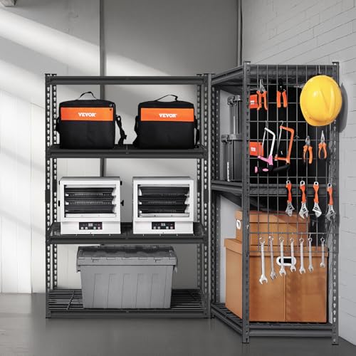 Storage Shelves (Black / 20" D x 40" W x 60" H)