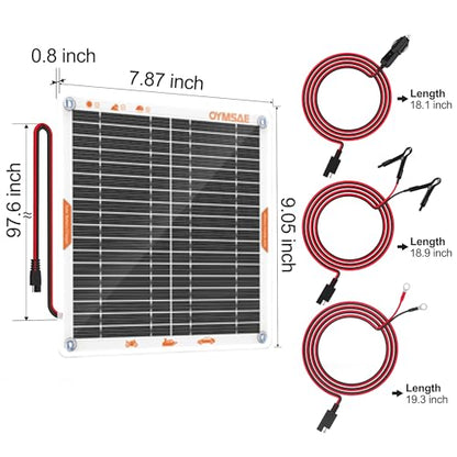 5W 12V Solar Trickle Charger Maintainer for Vehicle Batteries (5W)