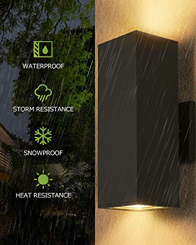 Porch Lights Outdoor Modern (Black/Style 1 / 13inch (2 lamps))