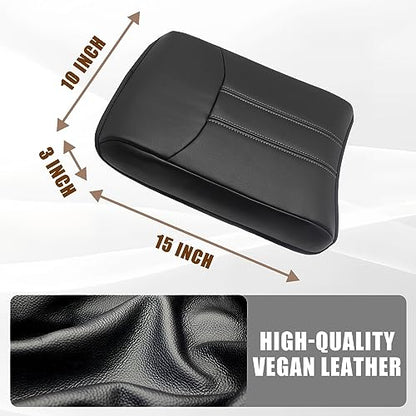 Armrest Cover for Honda Pilot 2023 (12) 23+ |Pilot| Black/White Stitching, Regular)